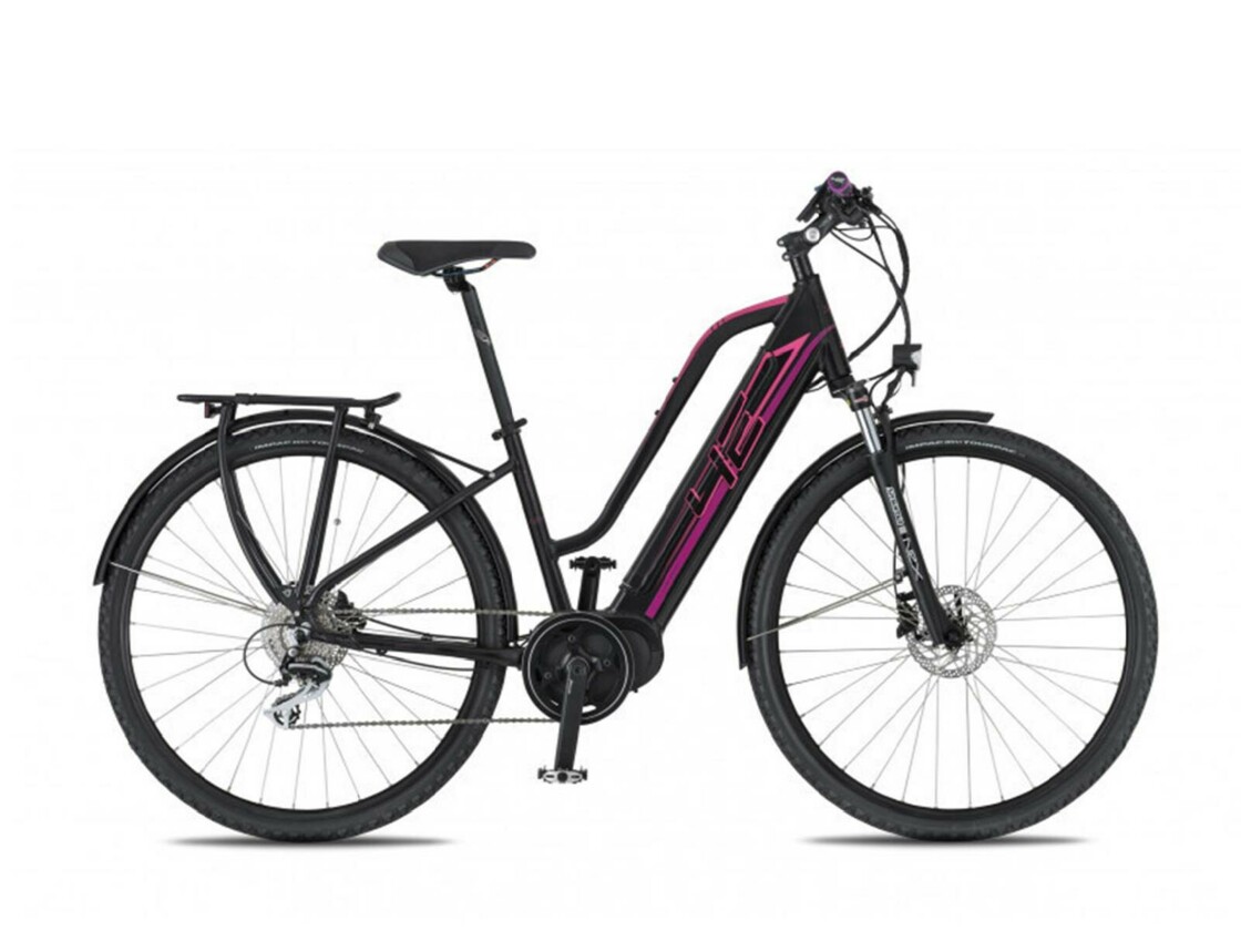 4EVER Marianne AC-T - Dámsky krosový elektrobicykel - Čierná / Růžová barva