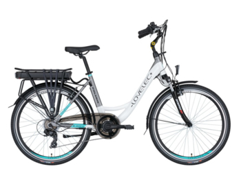 Mestský elektrobicykel so zadným nábojovým pohonom a zníženým rámom pre maximálne komfortné nástup a výstup.