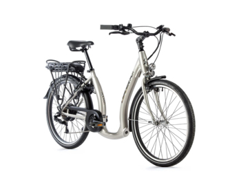 Mestský elektrobicykel s elegantným dizajnom, pevnou vidlicou, 26" kolesami a špeciálne upraveným rámom pre veľmi pohodlné nastupovanie.